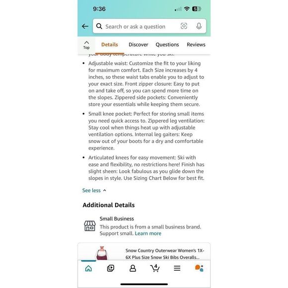 Snow Country Outerwear Rider Pant Black Snow Pants Plus Size New in Package - Picture 5 of 9